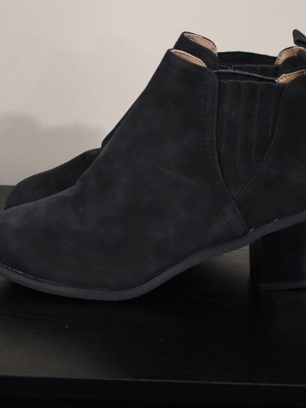 NWOT Black Suede Ankle Boots - US Sz 9.5 (EU Sz 42)